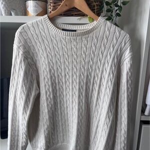 Brandy Melville Cable Knit Crewneck Sweater - Cream
